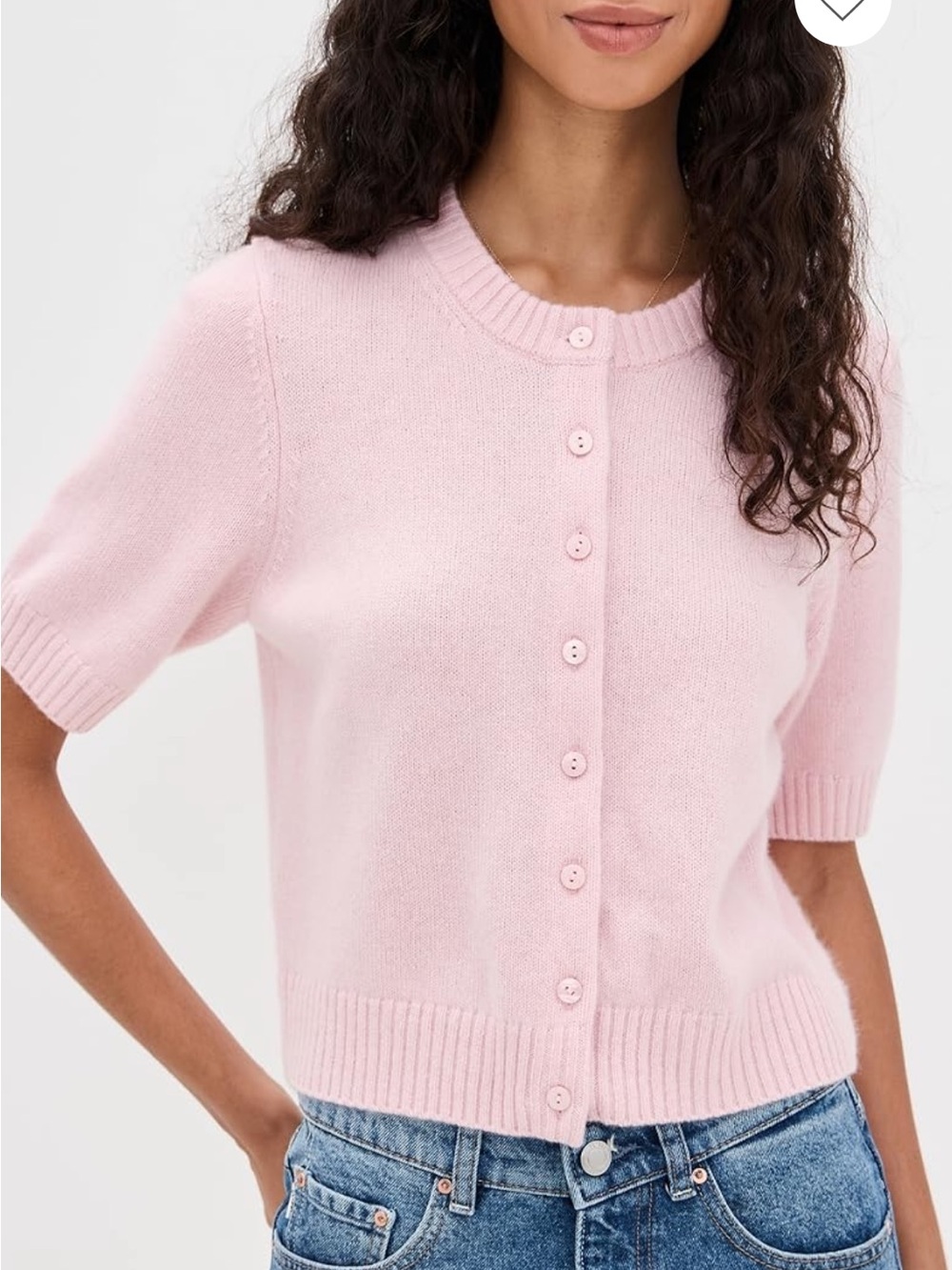 Reformation Maude Cashmere Cardigan in Pink